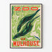 Vintageposter av Mulhouse zoo väggdekoration