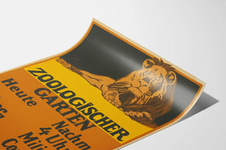 Vintageposter av Lejon från Zoologischer Garten med militärkonsert