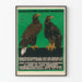 Vintage dekorativ poster av Zoologischer Garten München med örnar