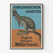 Vintageposter med Känguru Zoo och Militärkonsert