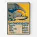 Vintage inredningsposter av zoologisk trädgård med myrslok och militärkonsert
