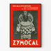 Vintageposter Zymocal - Röd och svart väggdekoration